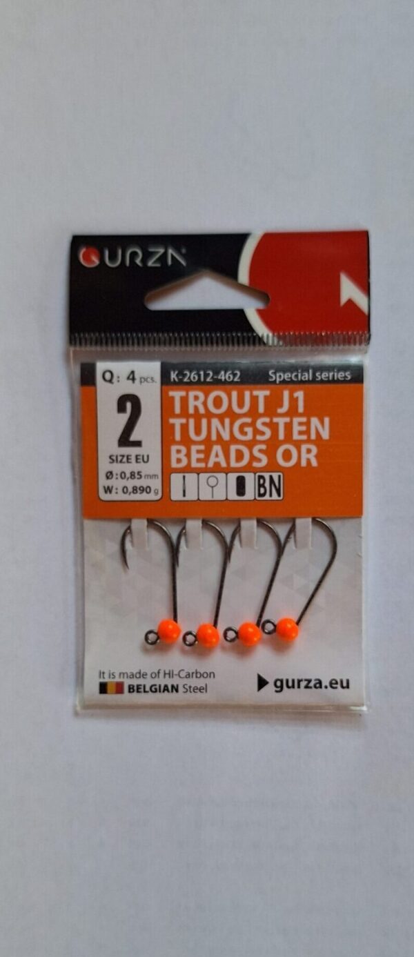 Gurza Trout J1 Orange Gr.2 mit Widerhaken 0,89g