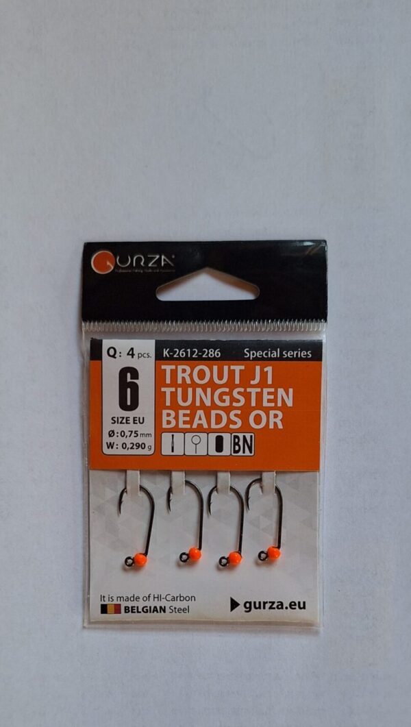 Gurza Trout J1 Orange Gr.6 mit Widerhaken 0,29g