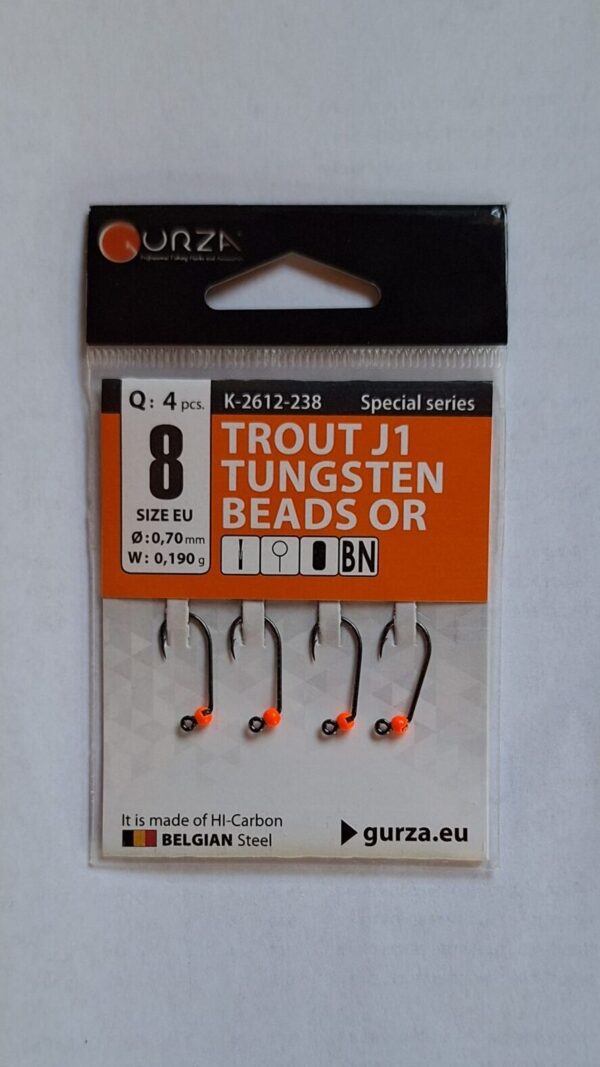 Gurza Trout J1 Orange Gr.8 mit Widerhaken 0,19g