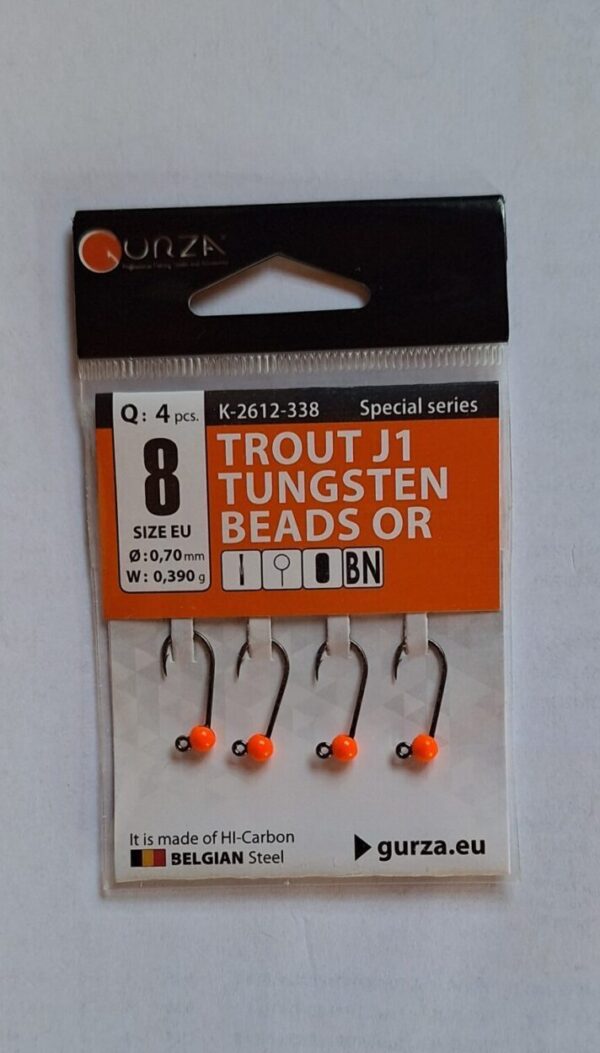 Gurza Trout J1 Orange Gr.8 mit Widerhaken 0,39g