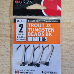 Gurza Trout J3 Schwarz Gr.2 mit Widerhaken 0,89g