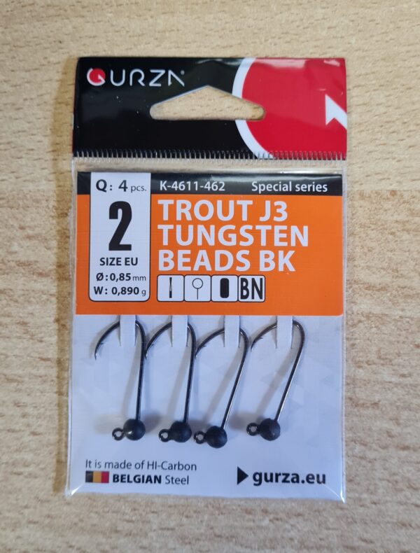 Gurza Trout J3 Schwarz Gr.2 mit Widerhaken 0,89g