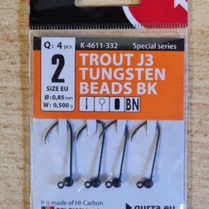 Gurza Trout J3 Schwarz Gr.2 mit Widerhaken 0,5g