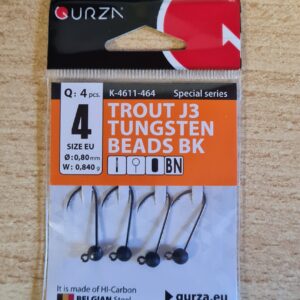 Gurza Trout J3 Schwarz Gr.4 mit Widerhaken 0,84g