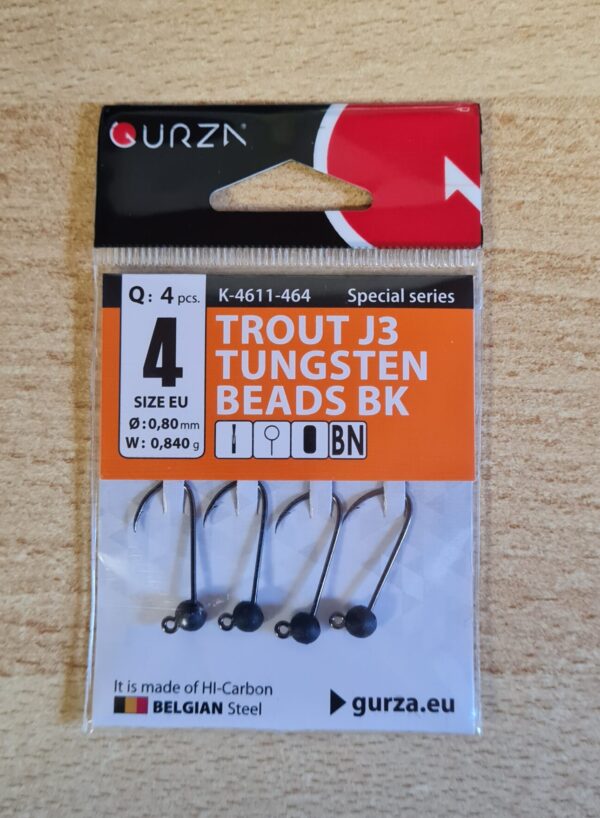 Gurza Trout J3 Schwarz Gr.4 mit Widerhaken 0,84g